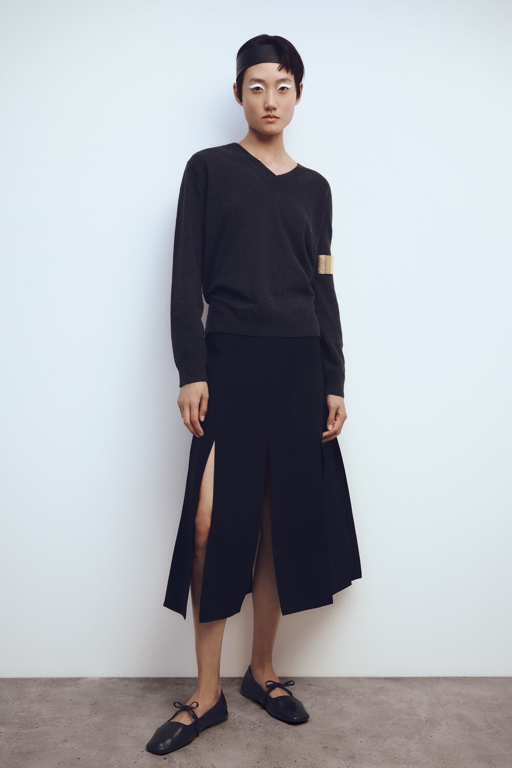 

Балетки с угловым банком Zara, черный