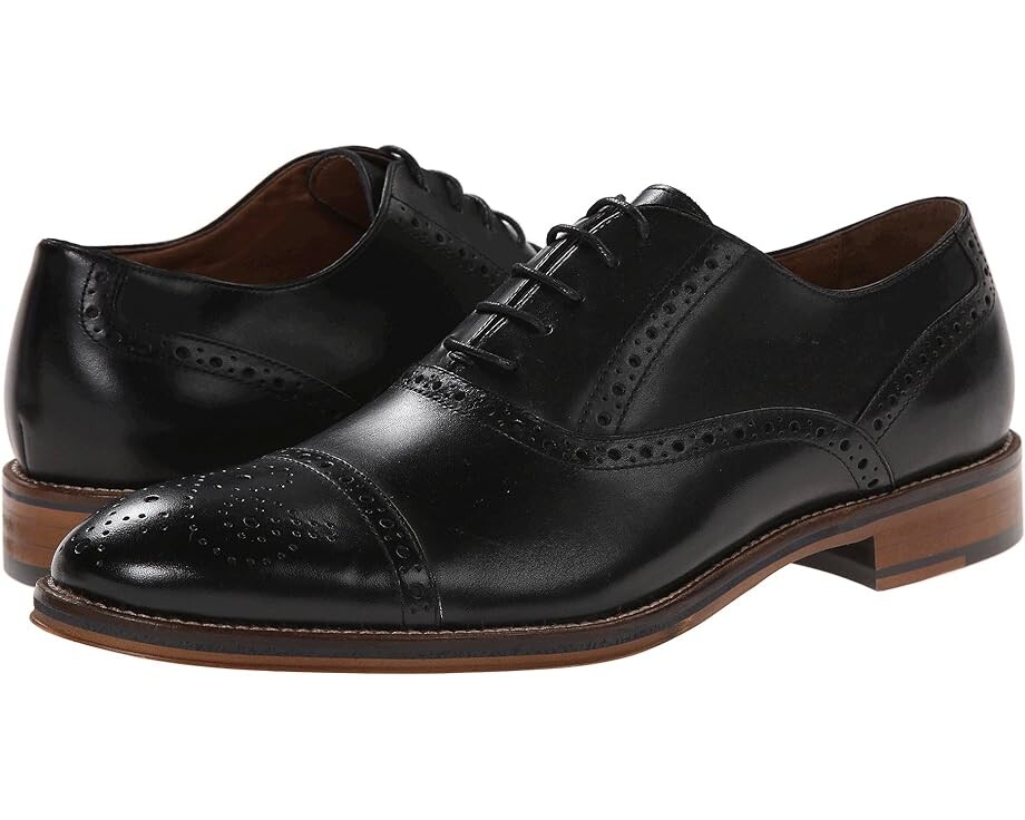

Оксфорды Johnston & Murphy Conard Dress Casual Cap Toe Oxford, цвет Black Italian Calfskin