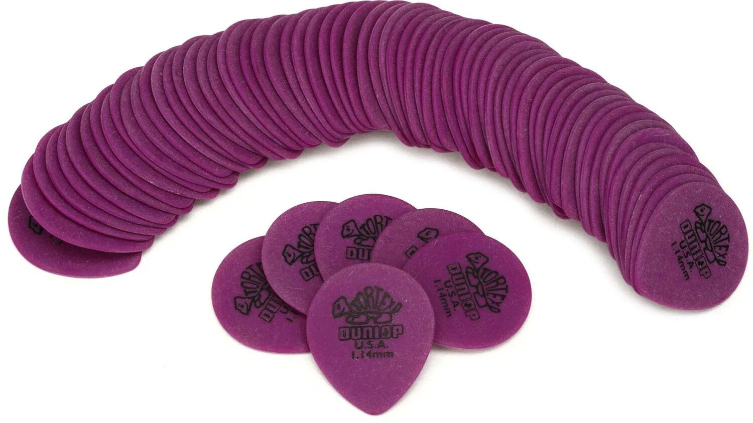 

Медиаторы Dunlop 413R114 Tortex Teardrop, фиолетовые, 1,14 мм (72 шт.)