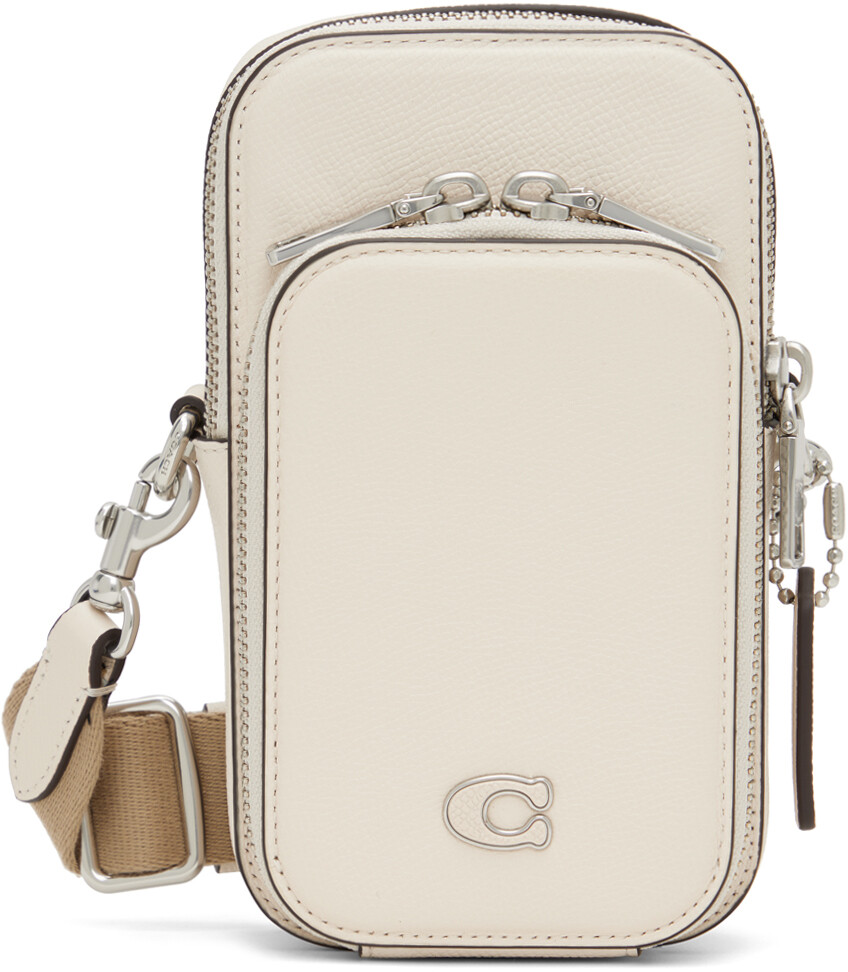 

Кремового цвета сумка через плечо для телефона Coach 1941