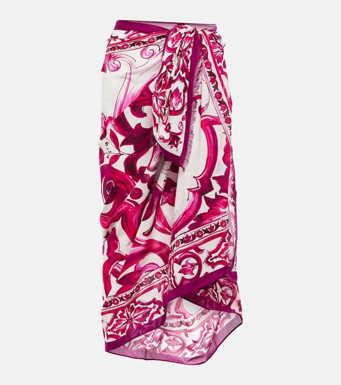 

Пляжное платье из хлопка и майолики Dolce&Gabbana, мультиколор