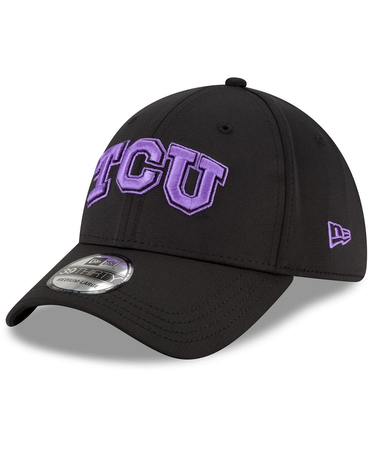 

Мужская черная кепка TCU Horned Frogs Campus Preferred 39THIRTY Flex Hat New Era