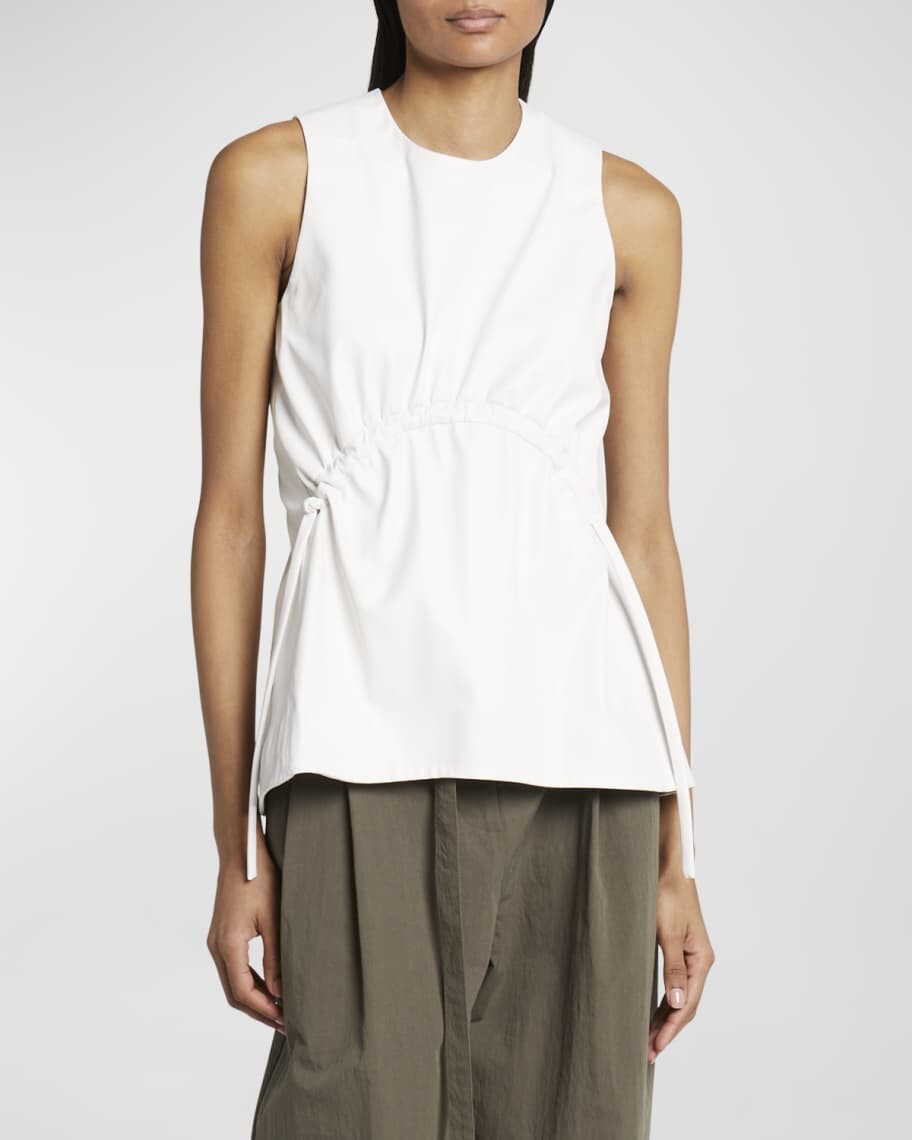 

Топ из искусственной кожи без рукавов с кулиской Proenza Schouler White Label