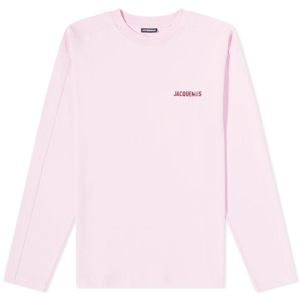 

Футболка с длинным рукавом и логотипом Jacquemus Pavane, розовый