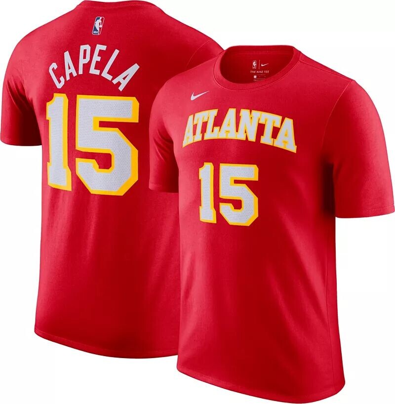 

Мужская красная футболка Nike Atlanta Hawks Clint Capela #15