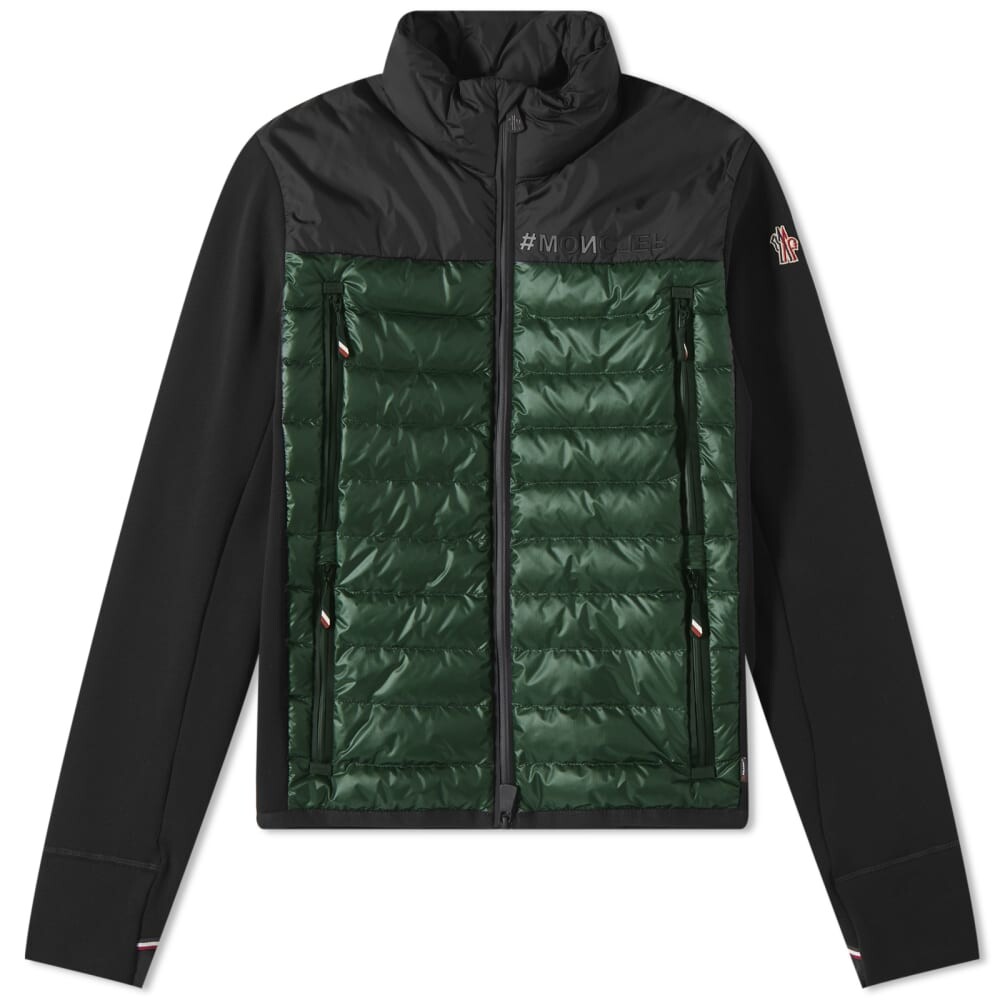 Moncler Grenoble Утепленный трикотаж, черный/зеленый moncler grenoble утепленный трикотаж черный темно синий