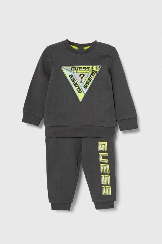 

Хлопковый комбинезон для новорожденных Guess, серый