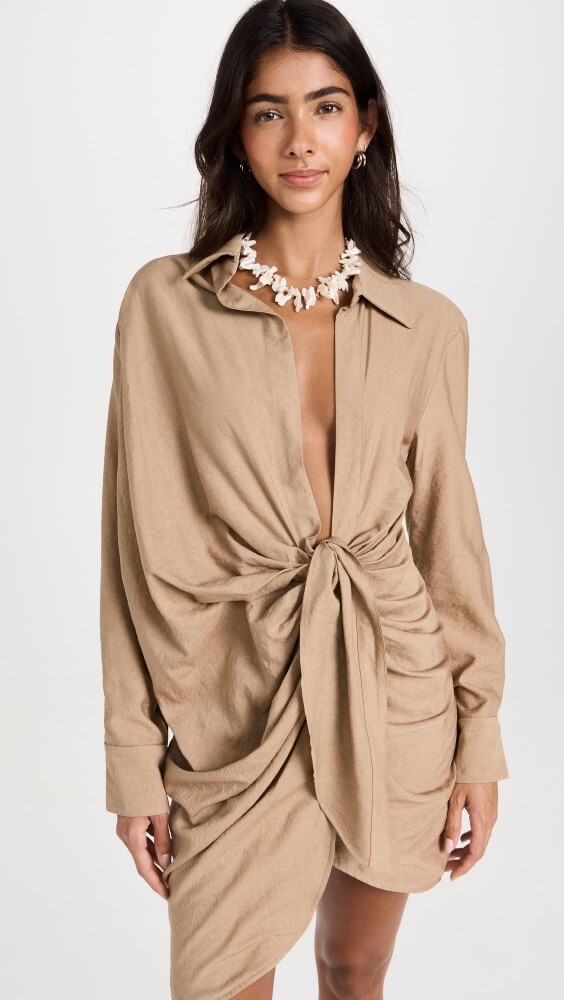 

Платье Jacquemus La Bahia Robe, бежевый