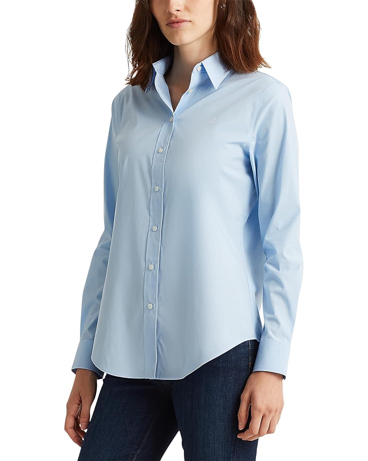 Рубашка LAUREN Ralph Lauren Long Sleeve Button Front, синий