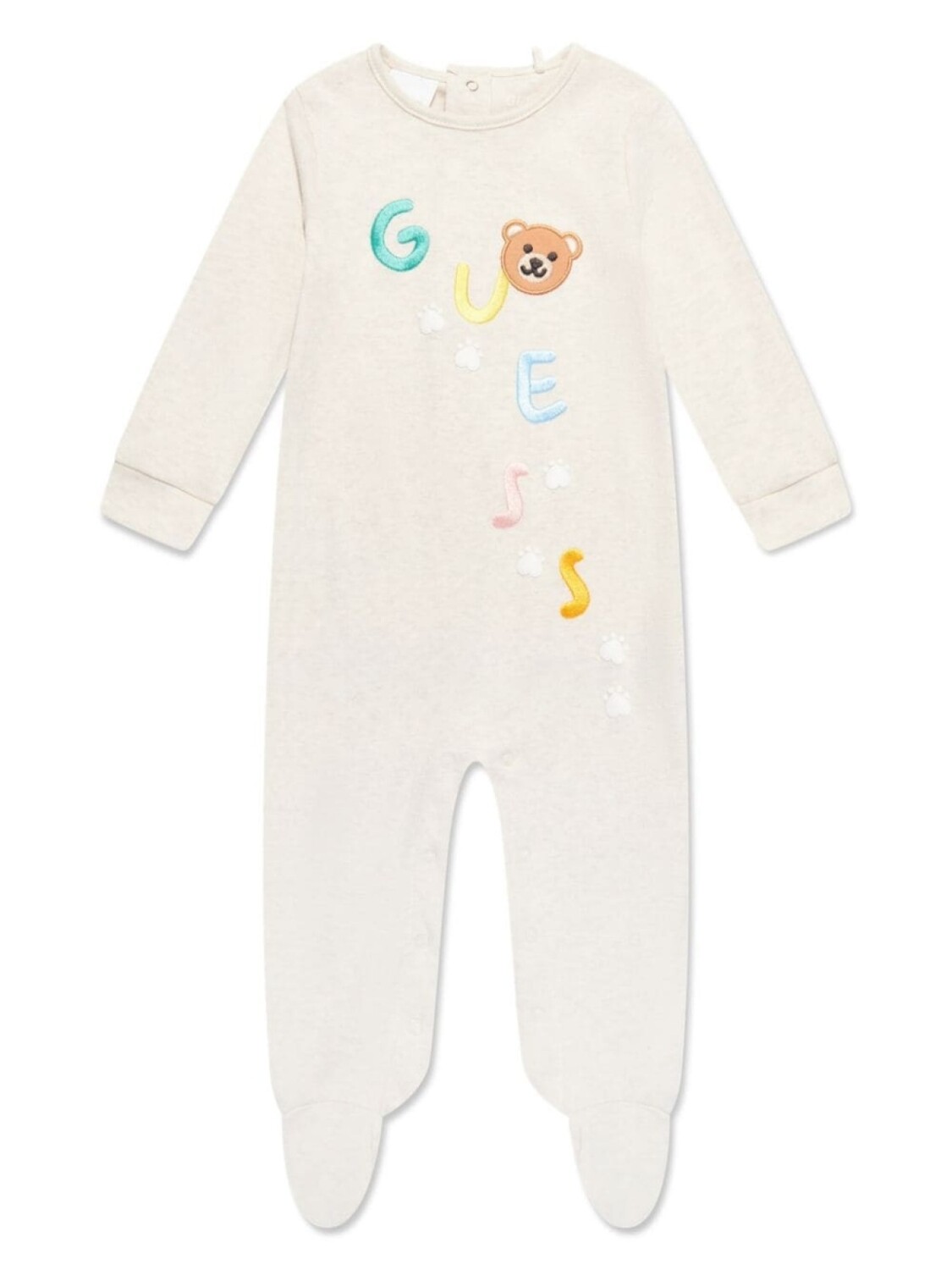 

Угадать детский логотип-вышитый babygrow Guess Kids, серый