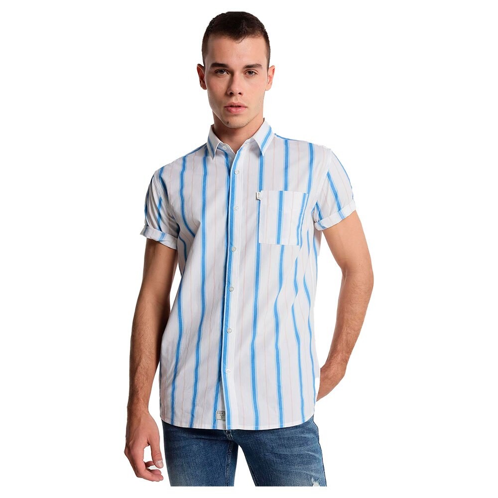 

Рубашка с коротким рукавом Six Valves Stripes Pocket Confort, белый