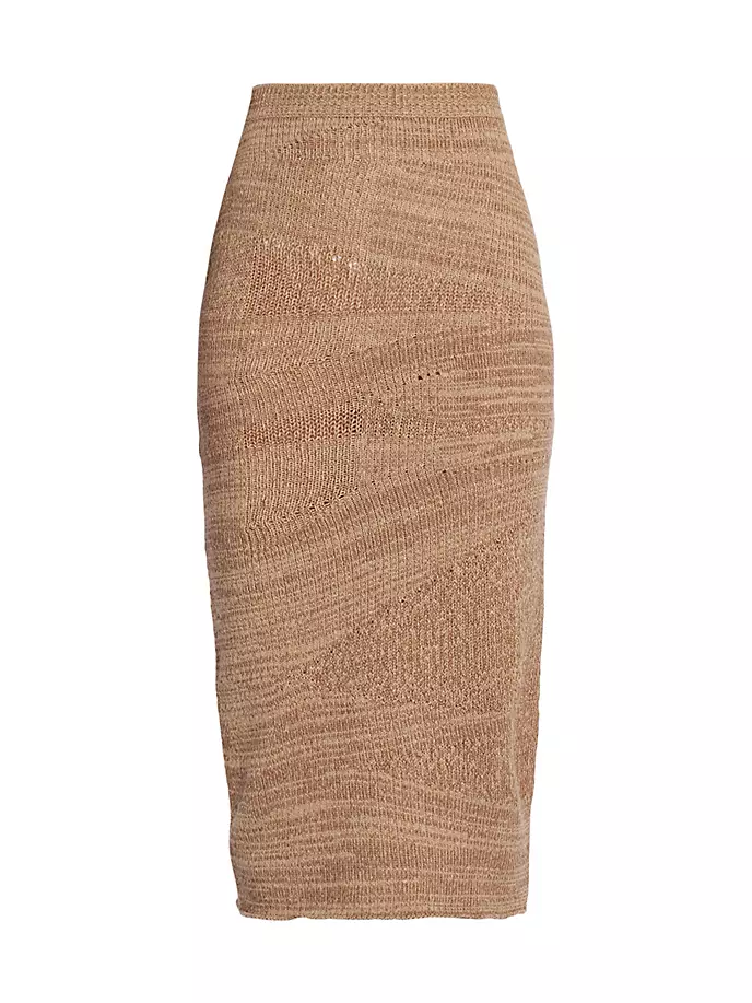 

Юбка миди из смесовой шерсти Kovett Acne Studios, цвет camel brown tobacco