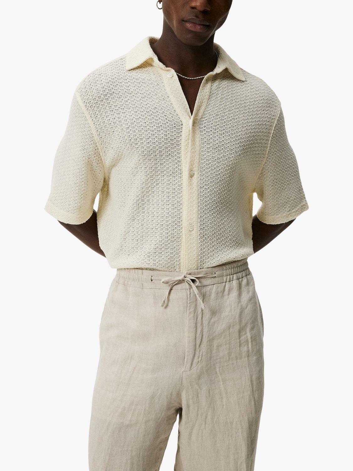 

J.Lindeberg Torpa Airy Structured Рубашка, Cloud White