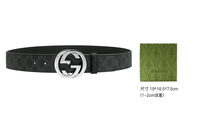 

Ремень GUCCI GG, черный