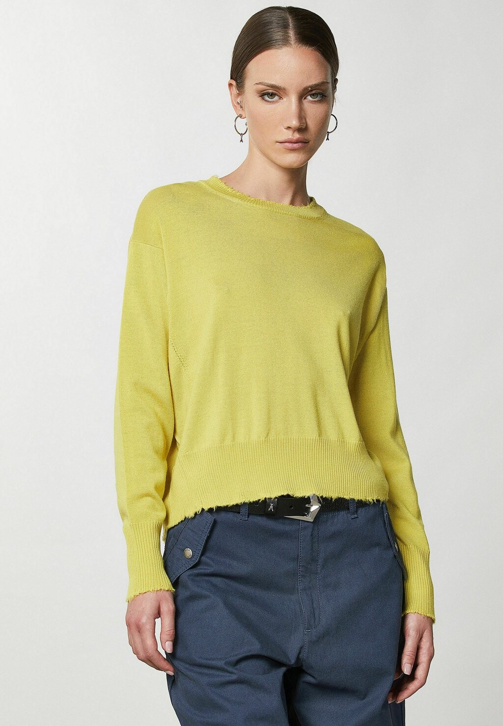 

Свитер With Rips Patrizia Pepe, цвет energy yellow