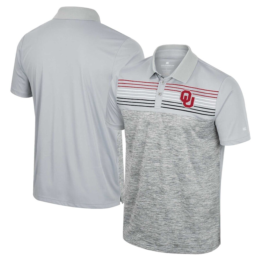 

Поло с коротким рукавом Colosseum Oklahoma Sooners, серый