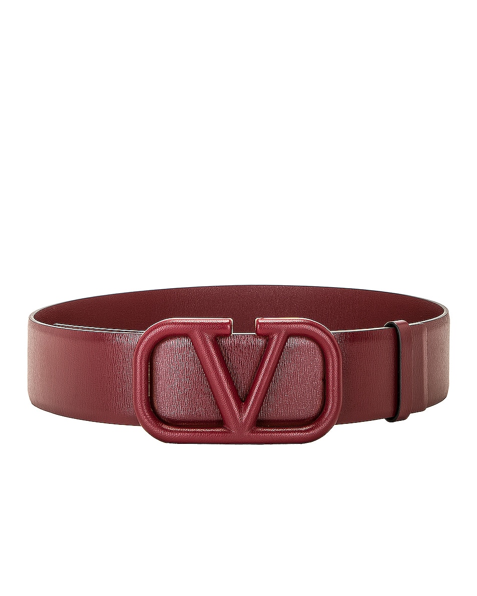 Ремень Valentino Garavani V Logo Signature 40, цвет Cordovan Red шёлковая рубашка red valentino