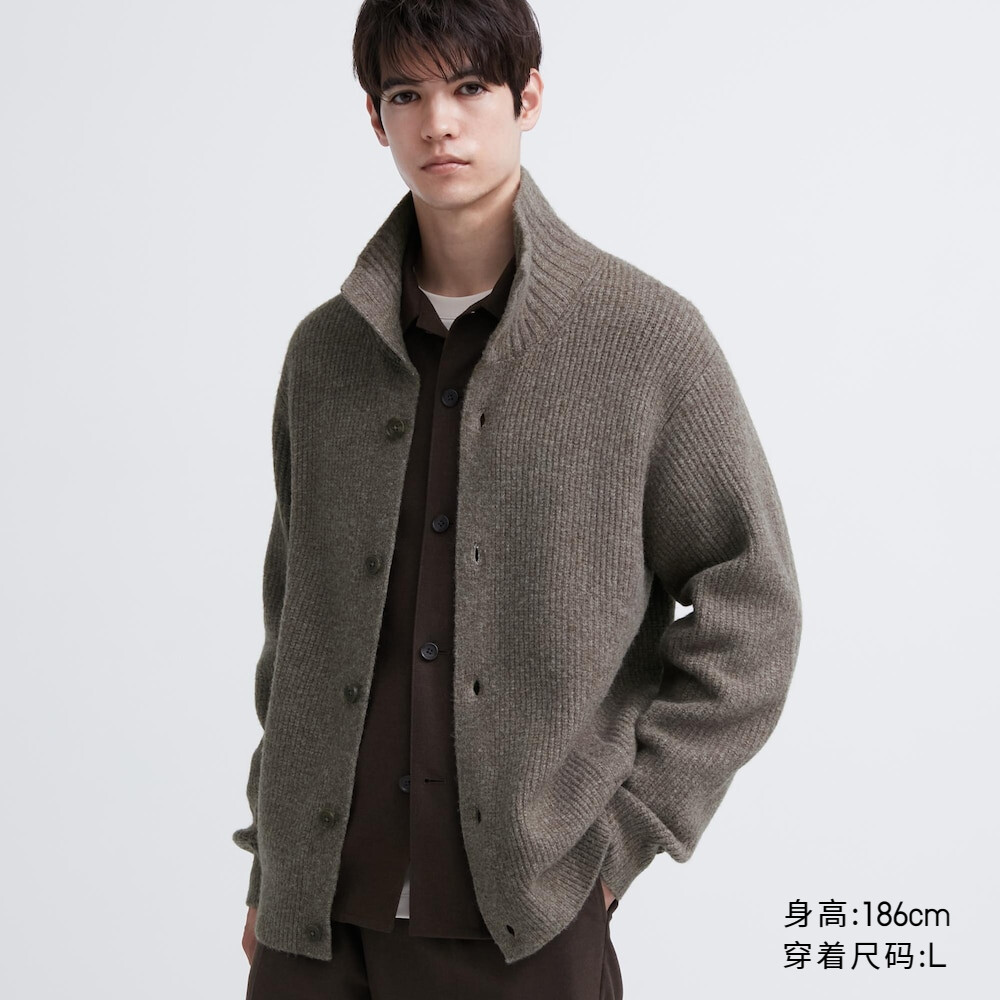 

Uniqlo мужской и женский вязаный кардиган из пряжи суфле (свитер-суфле-жакет)