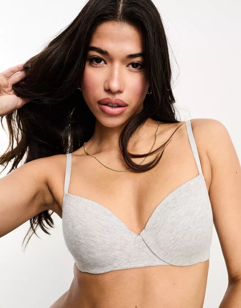 

Серый хлопковый бюстгальтер Cotton On shape Cotton:On