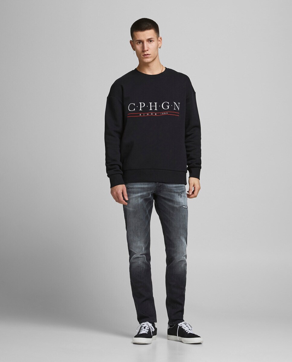 

Мужские узкие синие джинсы Glenn Jack & Jones, черный