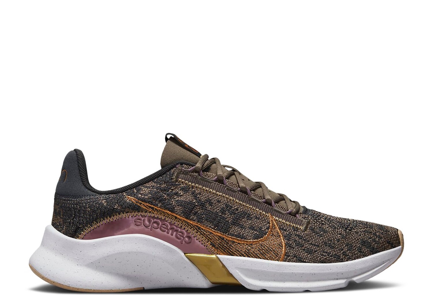 

Кроссовки Nike Wmns Superrep Go 3 Next Nature Flyknit Premium 'Olive Grey Metallic Copper', серый