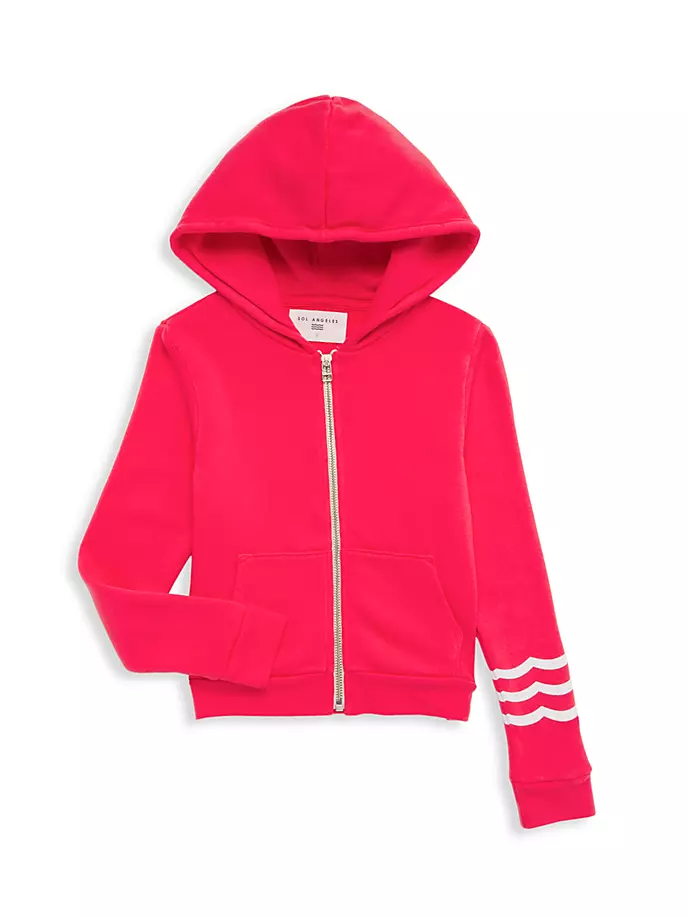 

Толстовка на молнии Little Girl's & Girl's Waves Sol Angeles, цвет pomegranate