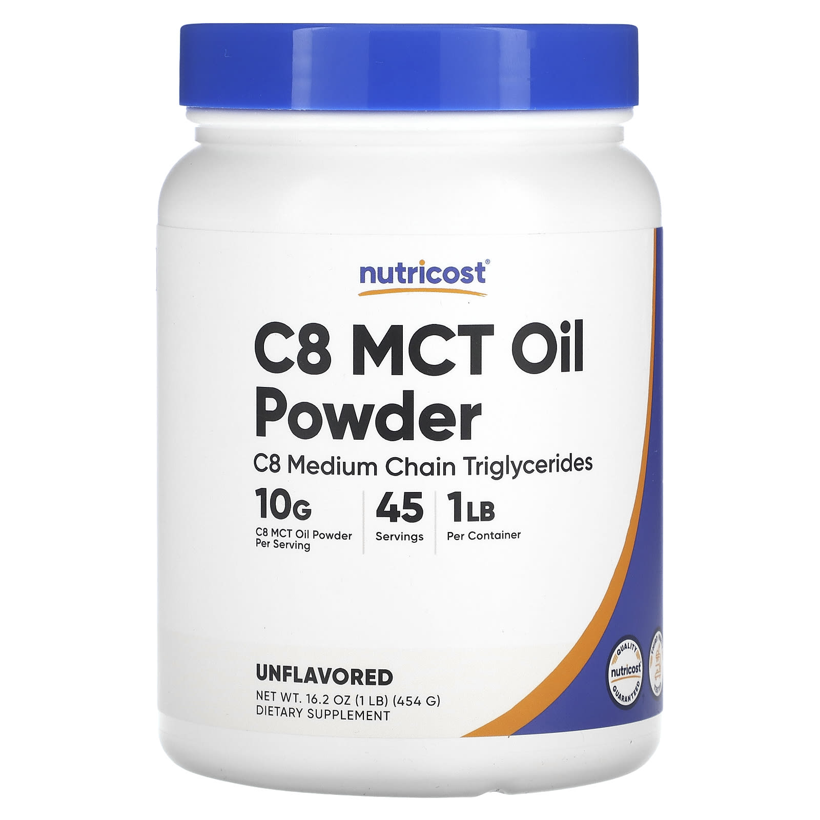 

Масло C8 MCT в порошке, без ароматизаторов, 454 г (16,2 унции), Nutricost