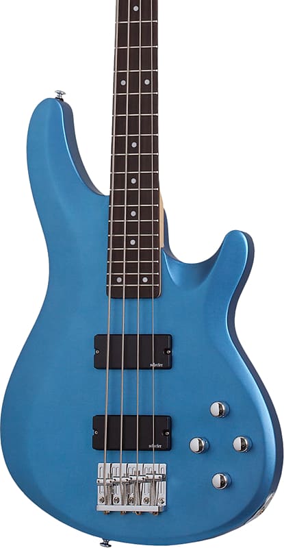Басс гитара Schecter C-4 Deluxe 4-String Bass Guitar, Satin Metallic Blue