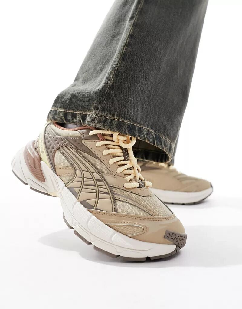 

Бежево-коричневые кроссовки Puma Velophasis