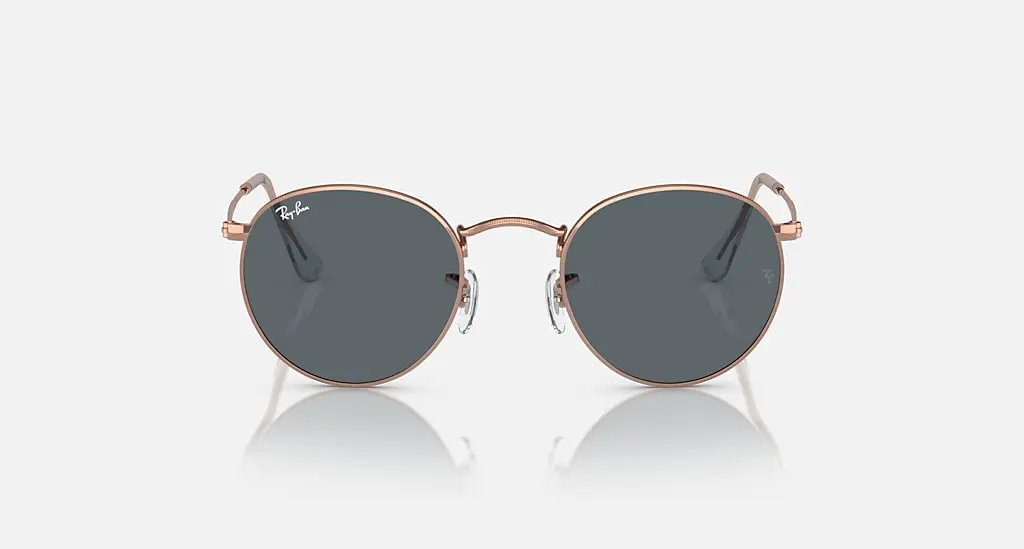 

Солнцезащитные очки Ray-Ban ROUND METAL ROSE GOLD, синий