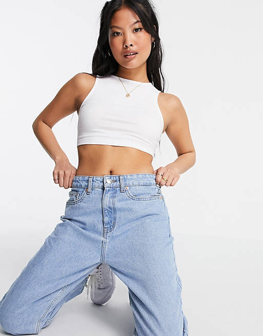 

Белый укороченный жилет с высоким воротником ASOS DESIGN Petite