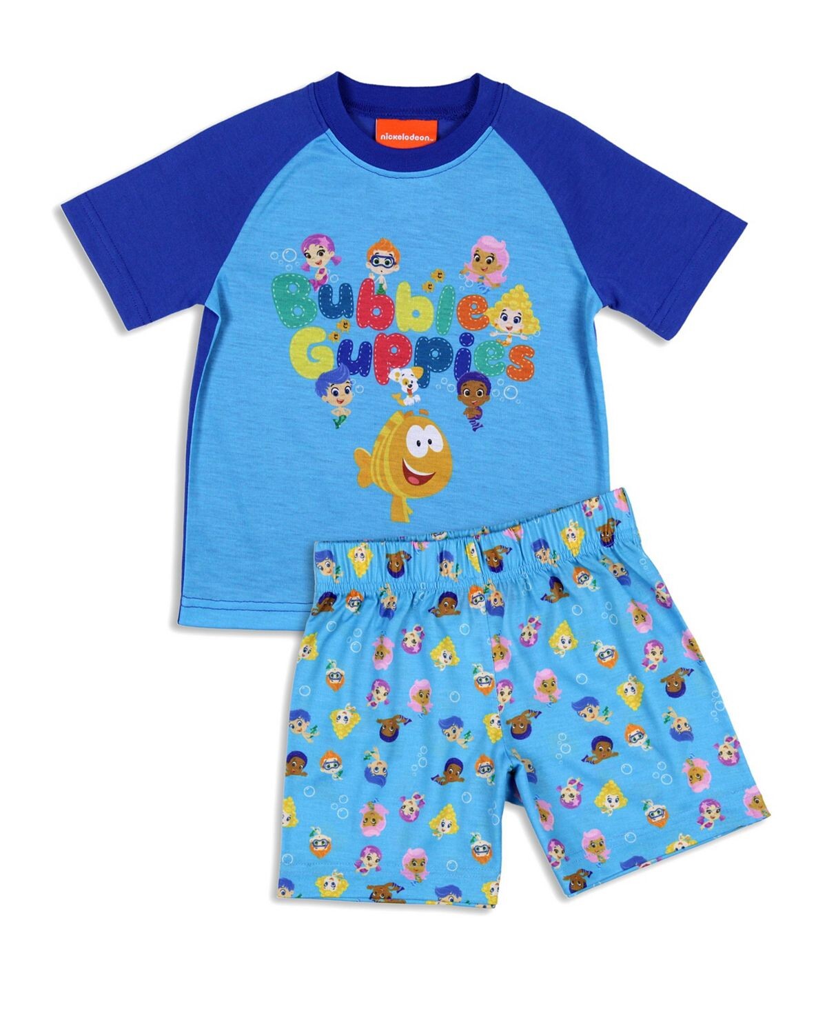 

Пижамный комплект для сна Nickelodeon для маленьких мальчиков с персонажами Bubble Guppies