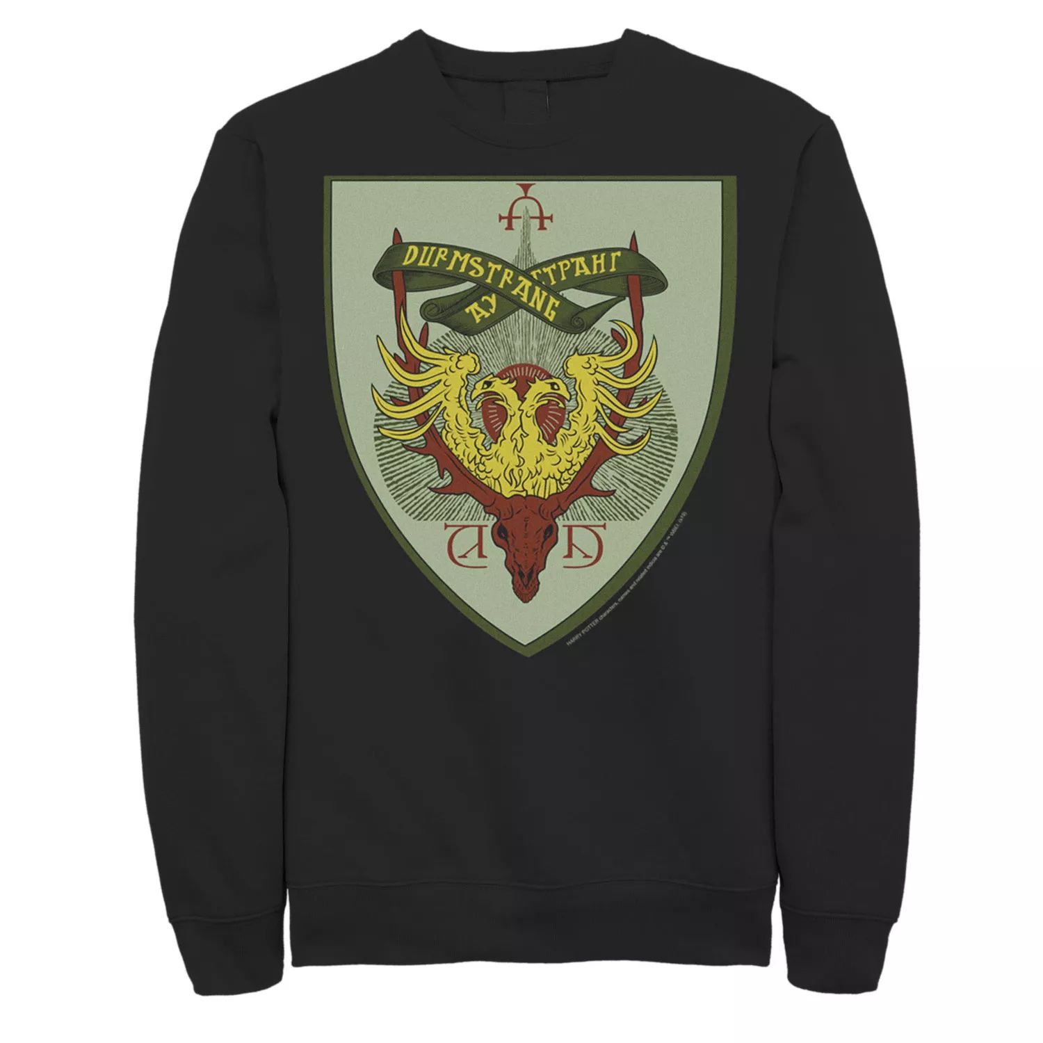 Мужской флисовый пуловер с рисунком Durmstrang Crest Harry Potter