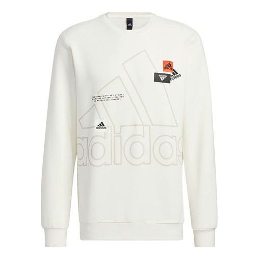Толстовка Men's adidas Mh Bp3 Crew Logo Athleisure Casual Sports Round Neck Autumn White, белый