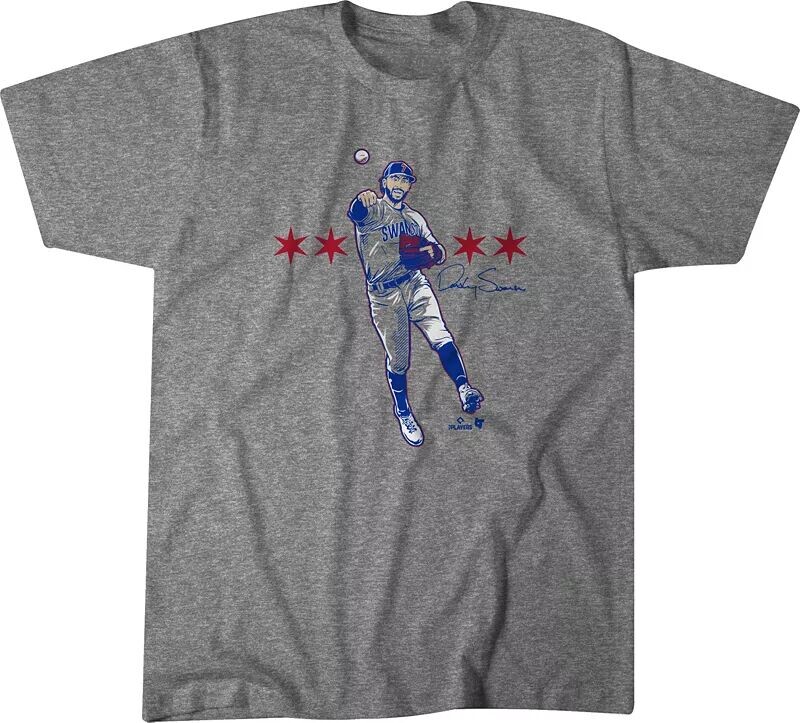 

Серая футболка с рисунком BreakingT Youth Chicago Cubs Dansby Swanson Pose