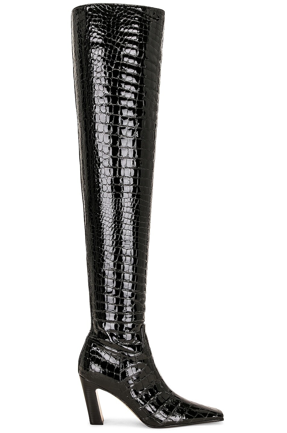 Ботинки Khaite Marfa Classic Over The Knee Heel, черный