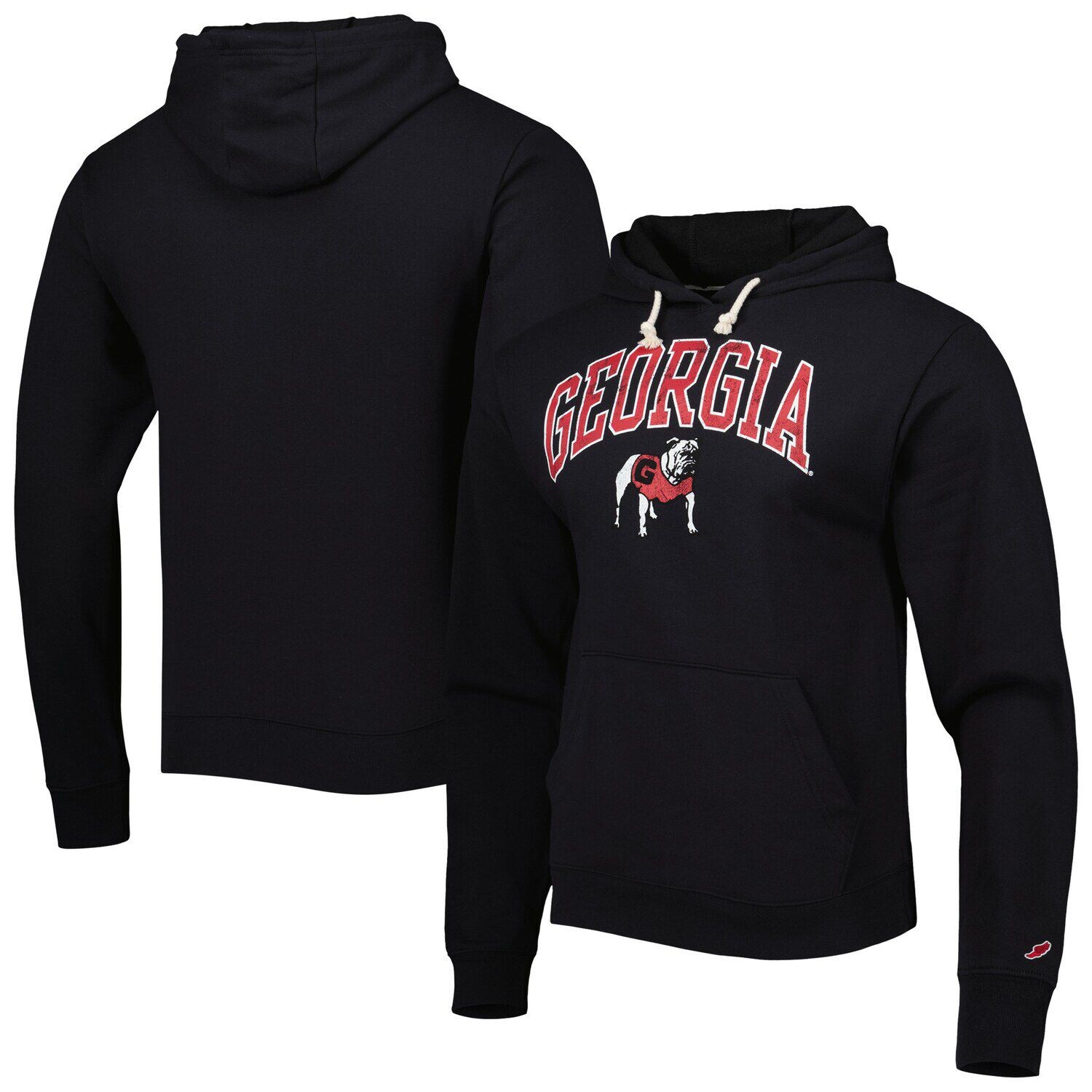 

Мужская лига студенческая одежда, черный пуловер с капюшоном Georgia Bulldogs Arch Essential