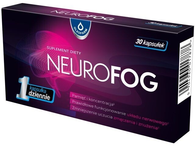 Препарат, улучшающий память и концентрацию Neurofog Kapsułki, 30 шт препарат поддерживающий работу нервной системы и улучшающий память и концентрацию внимания swanson full spectrum magnolia bark 60 шт