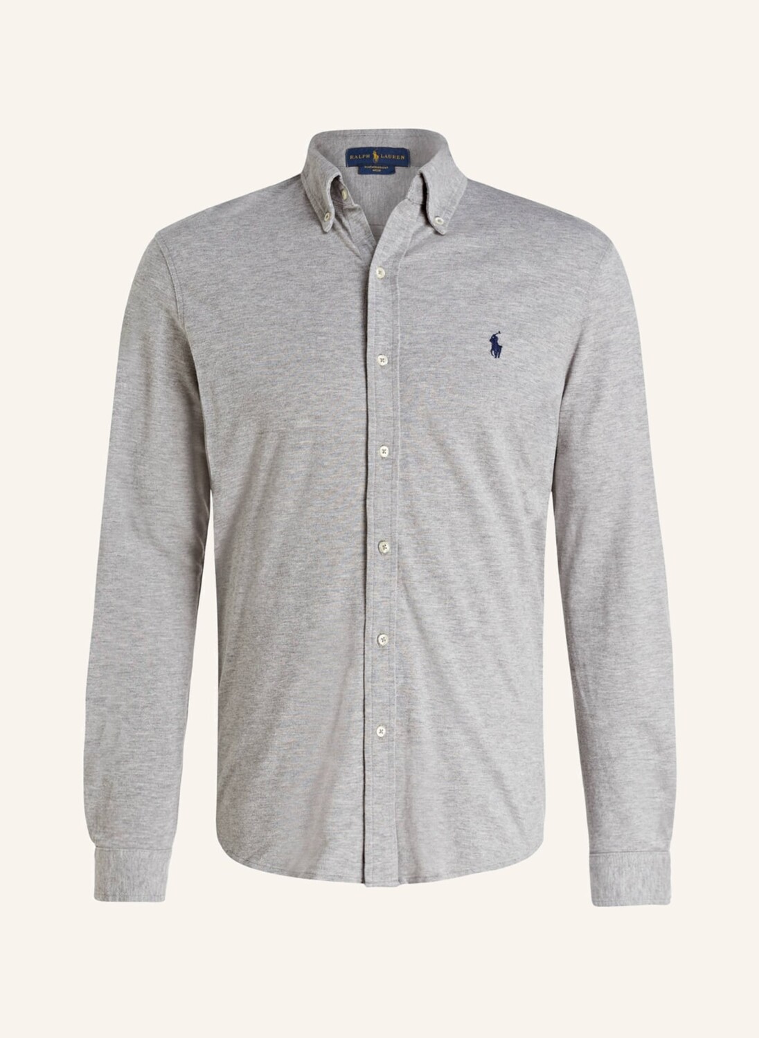 

Рубашка POLO RALPH LAUREN Piqué-Custom Fit, серый