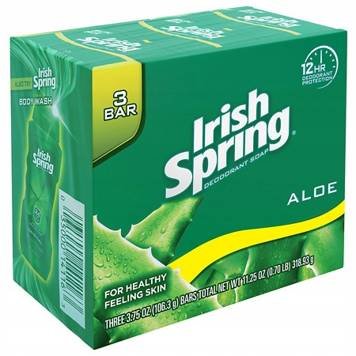 Кусковое мыло, Алоэ из США, 3х105,8 г Irish Spring, Inna marka