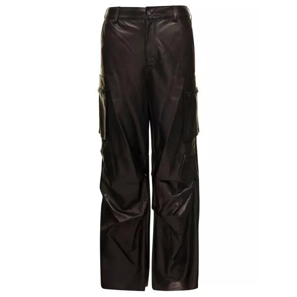 

Брюки nappa leather cargo pants Salvatore Santoro, черный