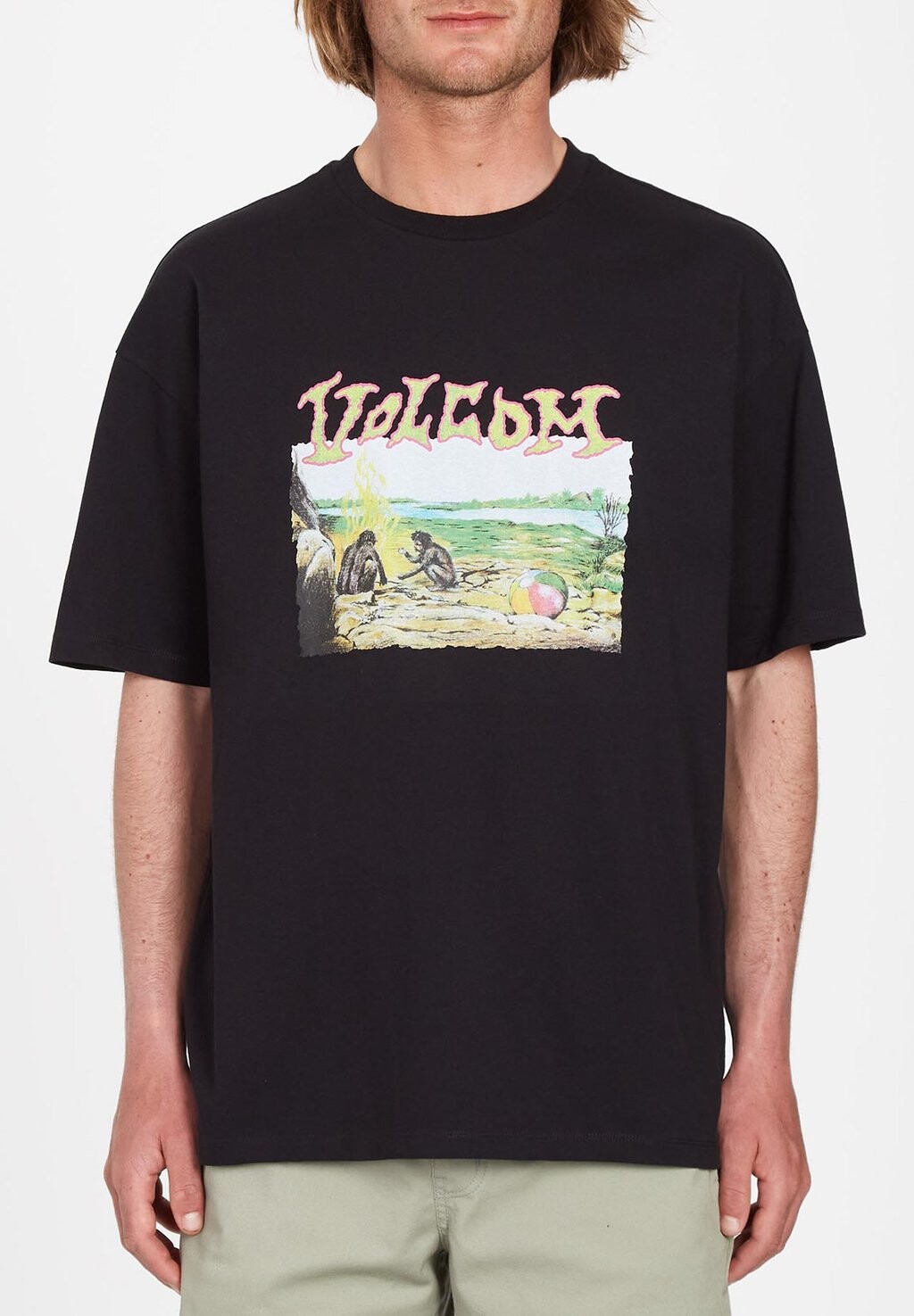 

Футболка с принтом Volcom, черный