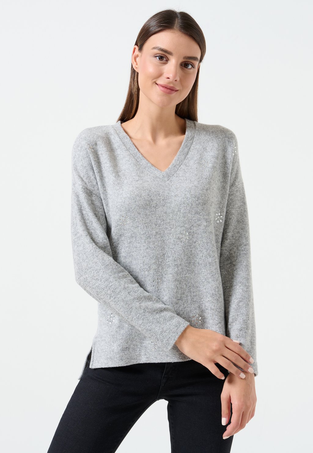 цена Вязаный свитер Jimmy Key, цвет grey