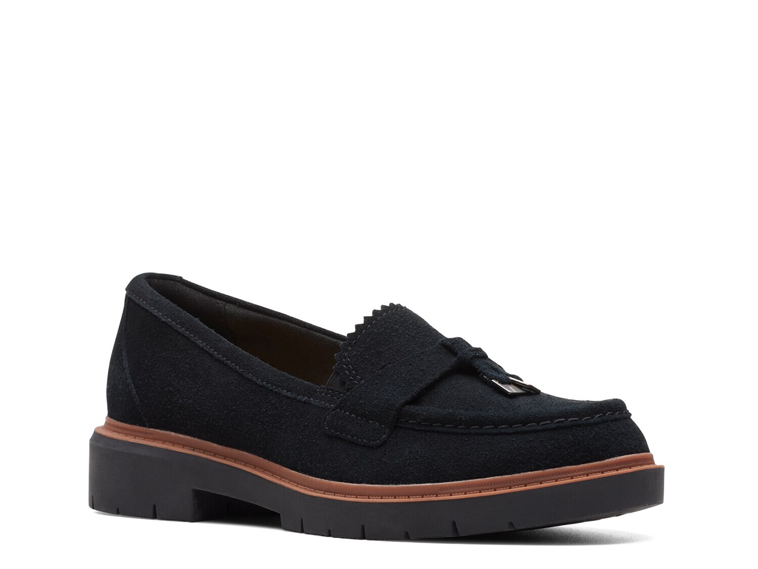

Westlynn Белла Лофер Clarks, черная замша
