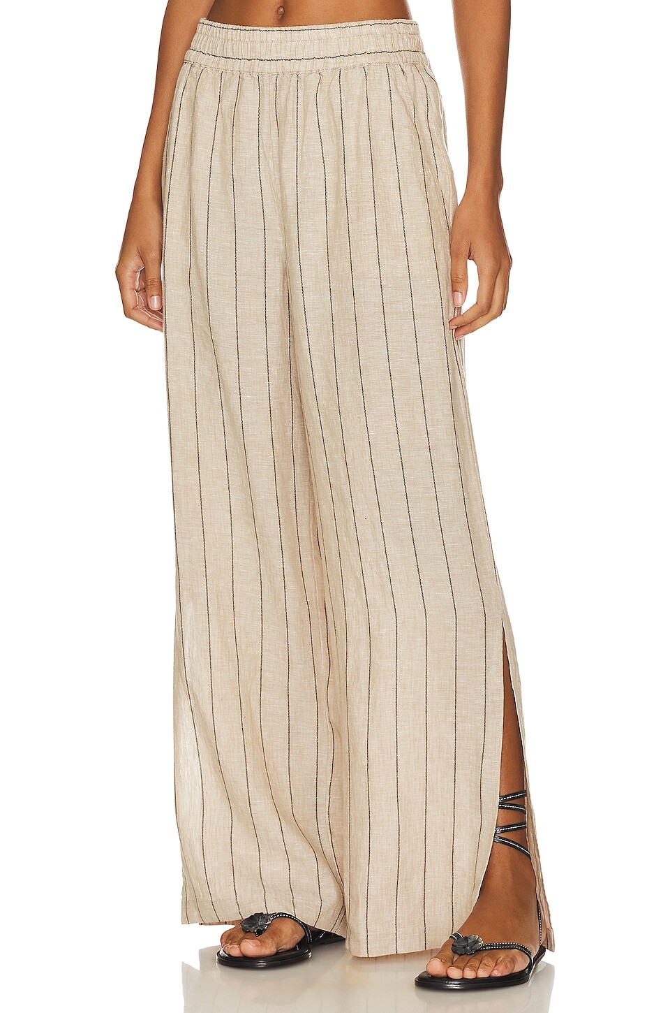 

Брюки Sanctuary Side Slit Wide Leg, цвет Artisan Stripe