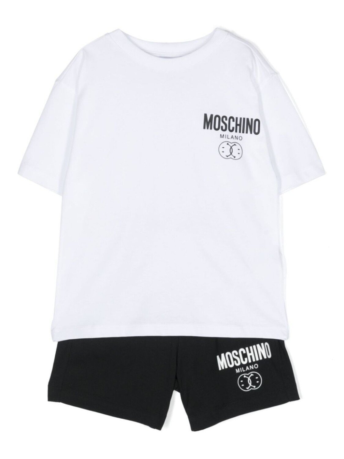 

Moschino Kids комплект из топа и шортов с логотипом, черный