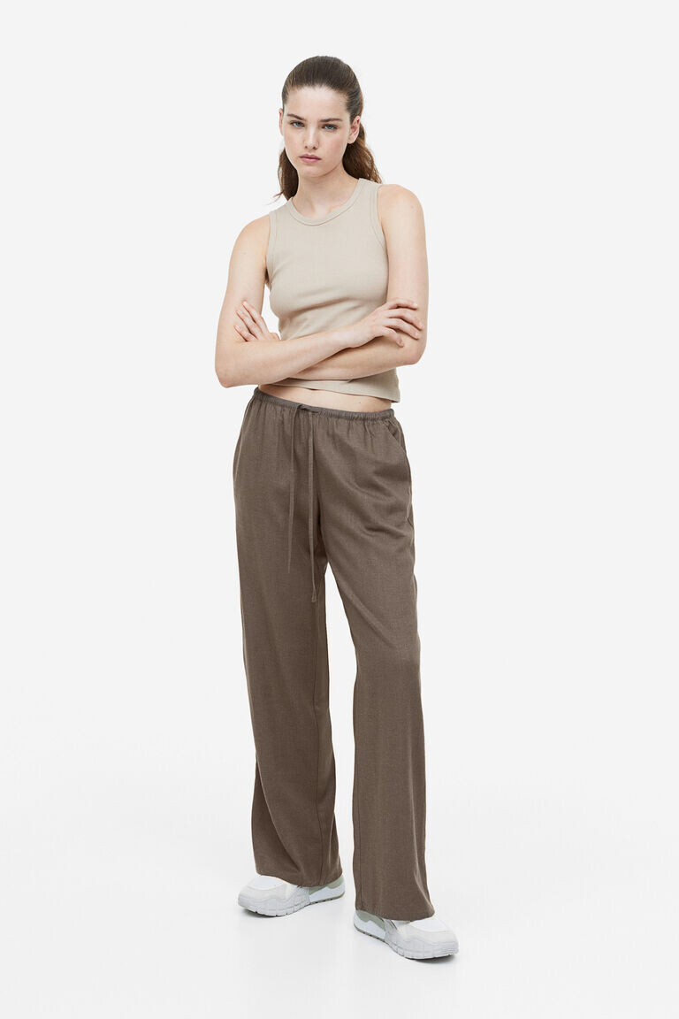 

Брюки с заниженной талией H&M, серый
