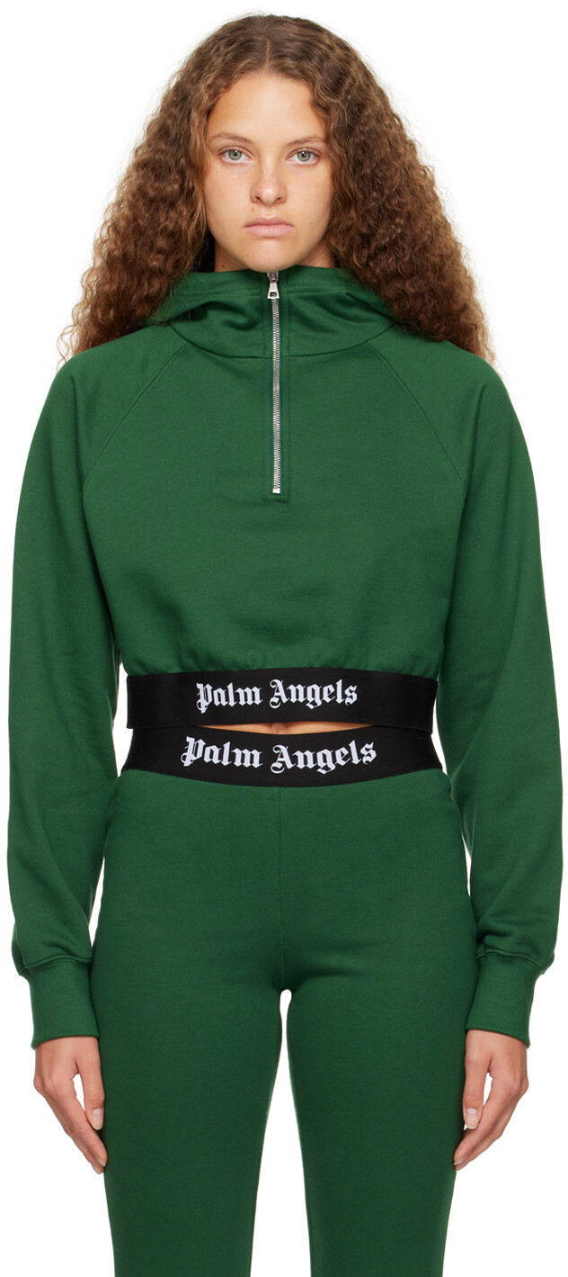 

Зеленый худи на молнии Palm Angels