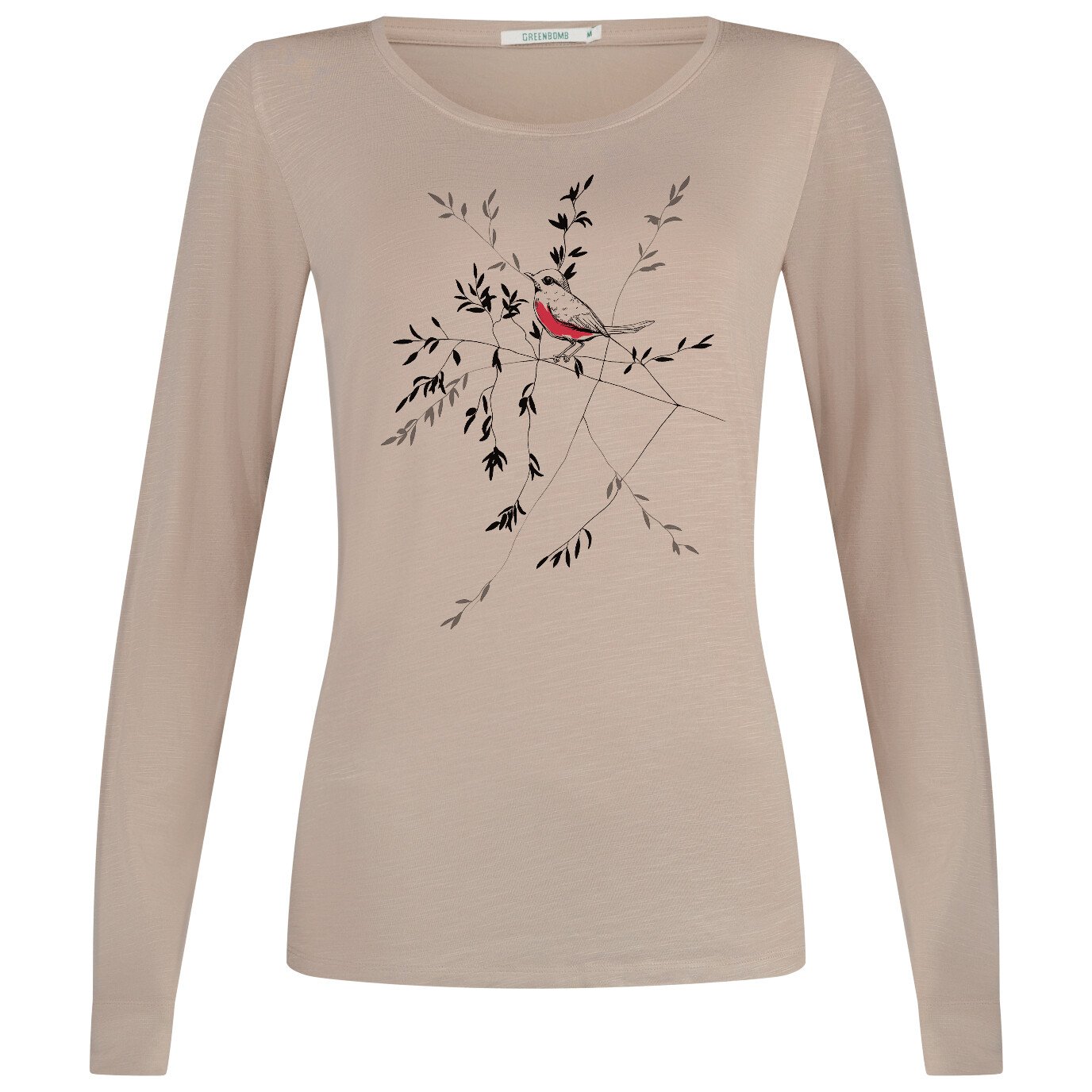 

Лонгслив Greenbomb Animal Bird Branch Mind L/S, цвет Latte