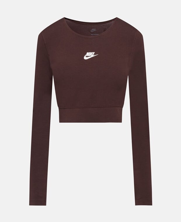 

Укороченный лонгслив Nike, бордо